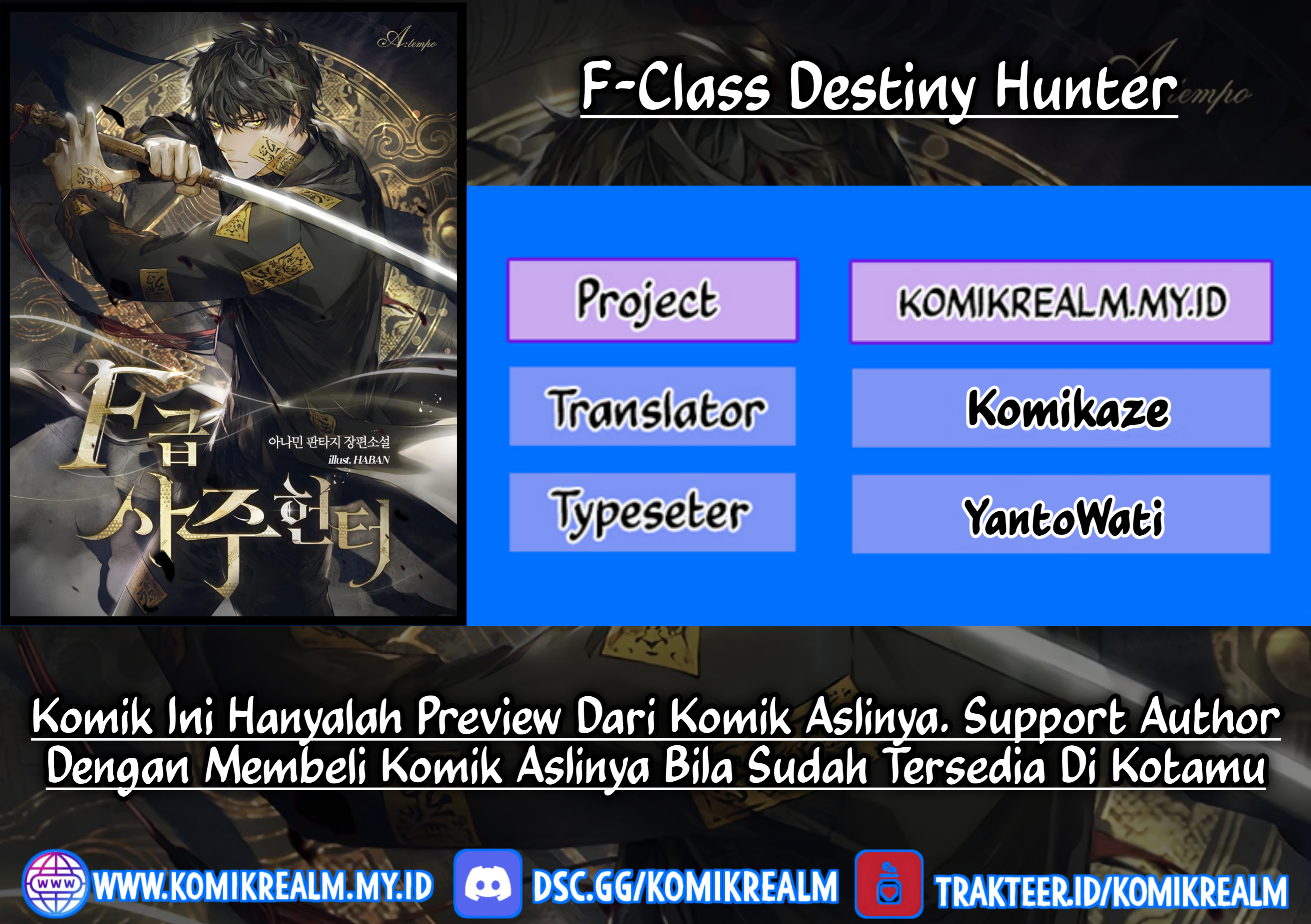 F-Class Destiny Hunter Chapter 11 fix page 0